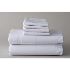 T-180 Percale Cotton-Poly Massage Sheets FLAT 66"x 104" Thomaston Mills USA White