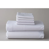 T-180 Percale Cotton-Poly Queen Sheets FLAT 92"x 115" Thomaston Mills USA White