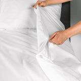 T180 Percale Cotton-Poly Duvet Covers with Zipper opening TWIN size  66"x88" color White