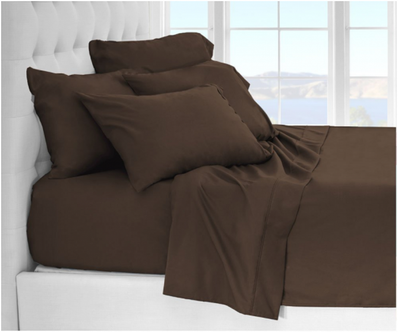 FULL Sheet Set (Flat x1 + Fitted x1 + PC X2) in 1 color Fabric Microfiber Extra Soft 4pc/ Set Count 3