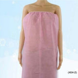 Women's Sauna Wrap/ Gown Knee Length One Size Disposable Non-woven Fabric Color Pink